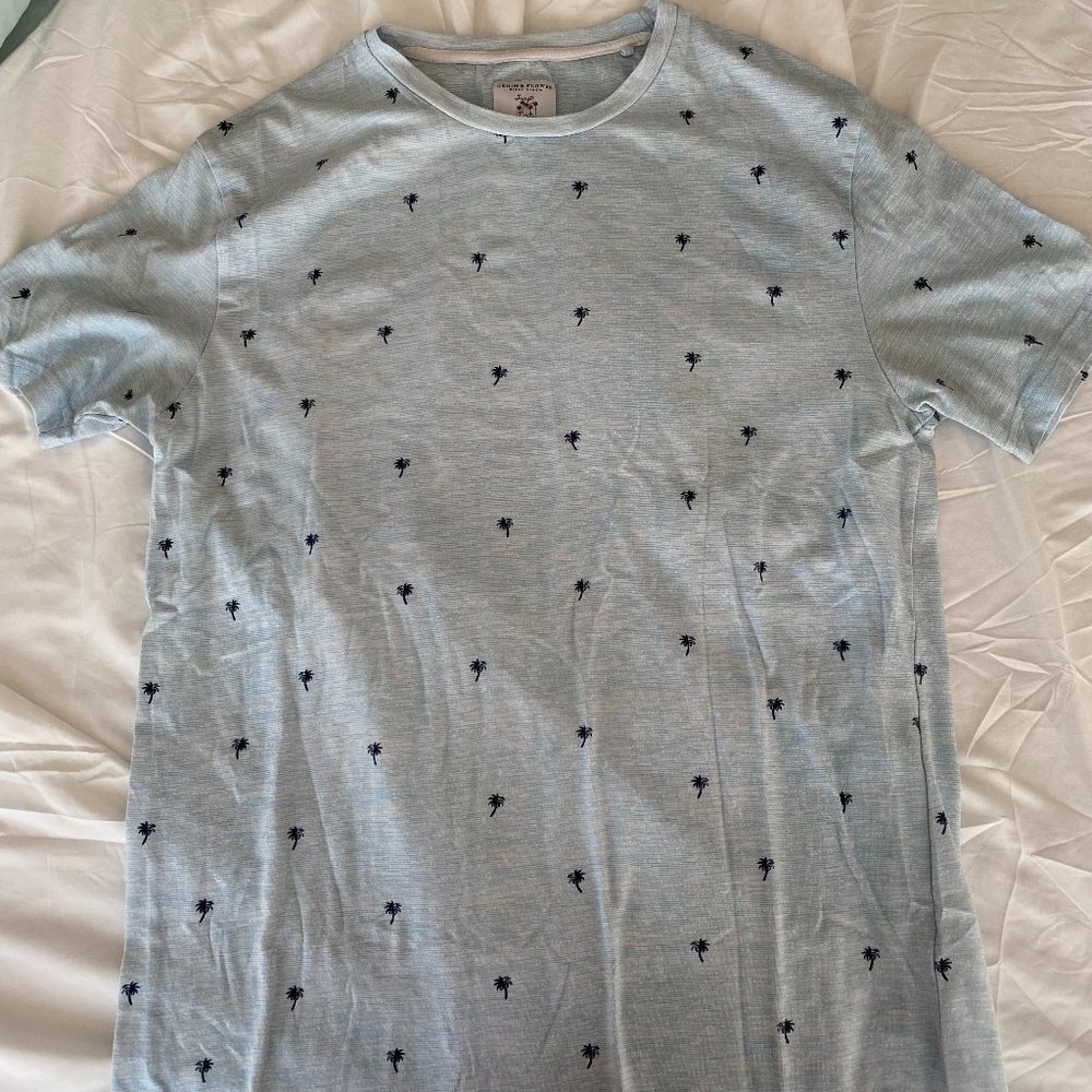 Blue T-Shirt With Palm Trees